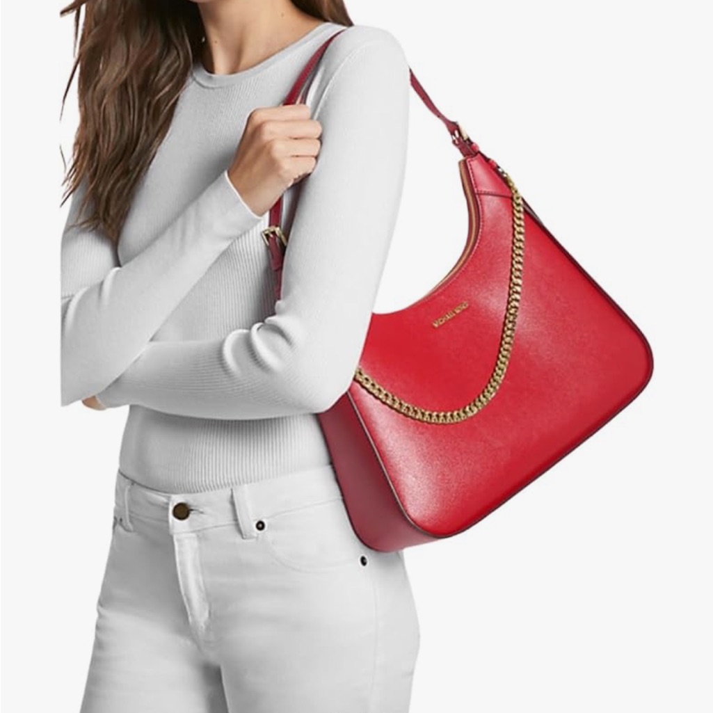 Michael Kors Wilma Large Leather Shoulder Bag With Matching Wallet